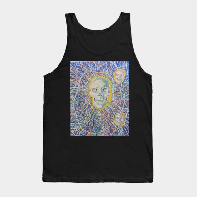 Insanity Madness skulls acrylic painting Tank Top by SamsArtworks